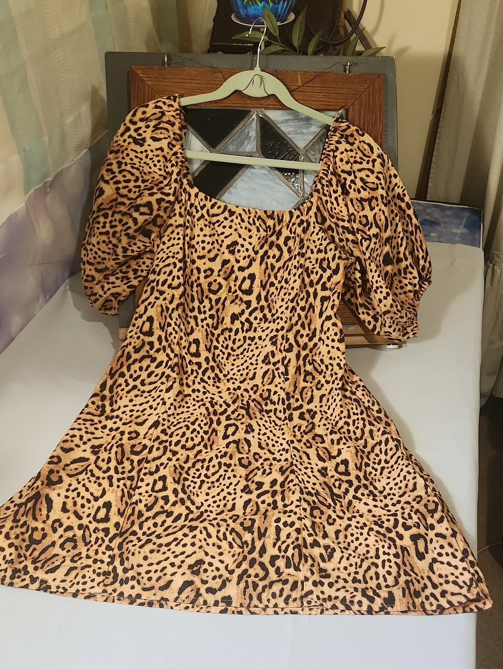 Billabong Leopard Print Mini Dress - Tan & Black